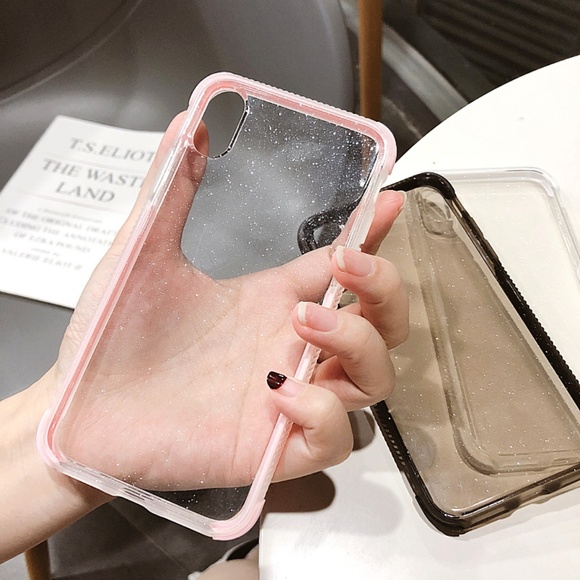 NEW Clear Shockproof Glitter Black Bumper Case - Picture 5 of 5